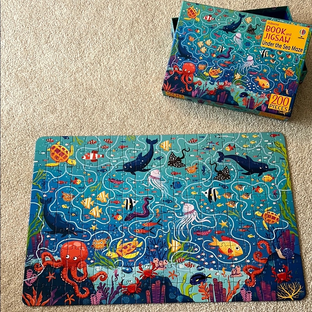 USBORNE 200 piece Jigsaw Under the Sea Maze *NO BOOK!! 🧩